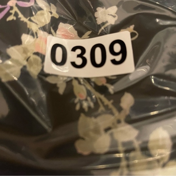 Oscar de la Renta Pink Label Black Floral Kimono Wrap Lace Robe Sleepwear S/M - Picture 9 of 9